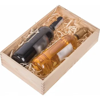 Dárková krabička Krabička na 2 láhve - bez víka