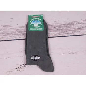 Pánské ponožky české zdravotní ponožky Props šedé nesvíravé s volným lemem velikosti ponožek: 30 ( EUR vel. 44-45)