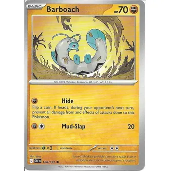 Sběratelská karetní hra Pokémon karta Barboach 108/197