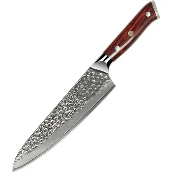 Kuchyňský nůž The Knife Brothers Rosewood šefkuchařský damaškový nůž 8"