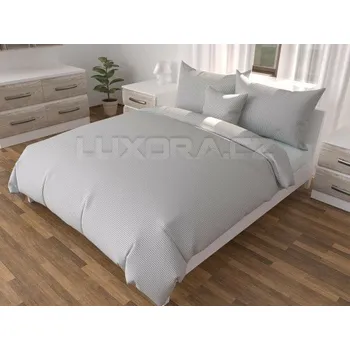 Povlečení Povlečení Kanafas šedý 0,5 cm - 200x140 cm + 90x70 cm