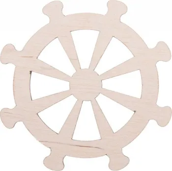 Dřevěná dekorace 10x10 cm - Kormidlo