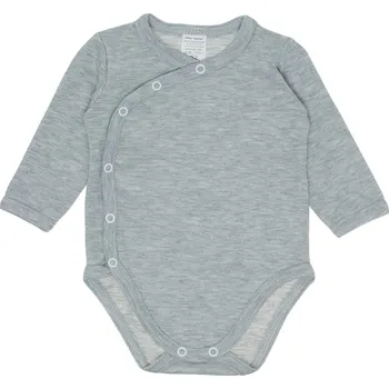 Kojenecký body Kojenecké bavlněné body celopropínací - šedý melír 56