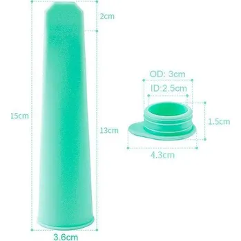 fomička na zmrzlinu Silikonová forma na zmrzlinu | tvořítko na zmrzlinu - Mátově zelená