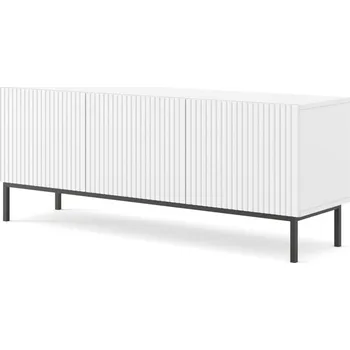 Televizní stolek ARTBm TV stolek RAVENNA B 3D 150 | bílá matná Provedení: Bílý mat / černá podnož