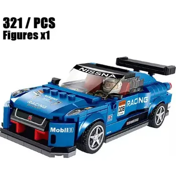 Stavebnice LEGO Stavebnice závodních aut | Styl Lego - Bez krabice-10