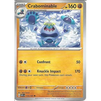 Sběratelská karetní hra Pokémon karta Crabominable 115/197