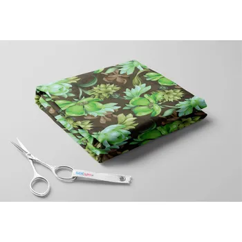 Softshell s beránkem, Květy na tmavém podkladu Barva: Zelená