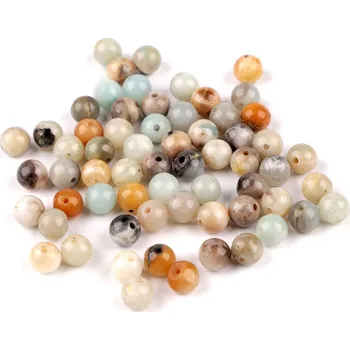 Korálek Amazonit lesklý syntetický, minerální korálky Ø6 mm