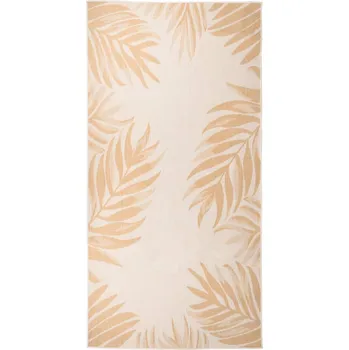 Koberec vidaXL Venkovní hladce tkaný koberec 100x200 cm vzor listí
