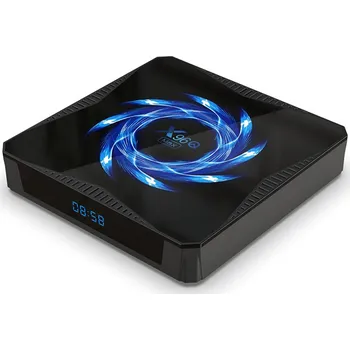 TV box Android 10 - Wifi + HDMI + 3x USB + 3,5mm jack + ethernet + TOSlink - chytrá TV - 4 / 64GB - černý