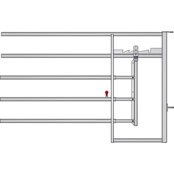 Výsuvný díl 5-trubkové zábrany JOURDAIN EX - s otvorem pro telata