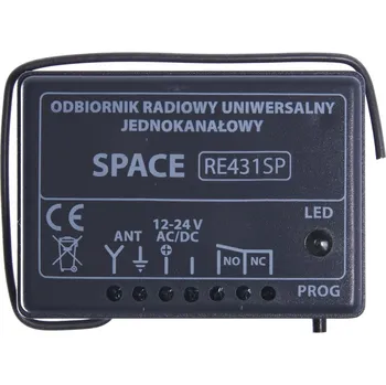 Pohon brány Externí přijímač Came RE431SP pro dálkové ovladače Came SPACE, 1-kanálový, plovoucí kód, 433,92 MHz