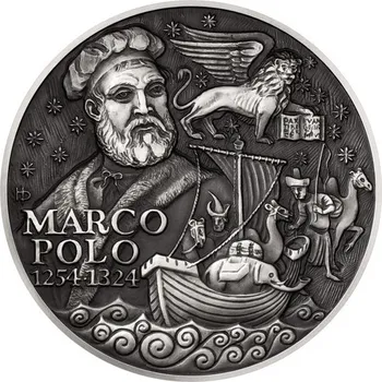 Stříbrná kilogramová mince Marco Polo vysoký reliéf standard