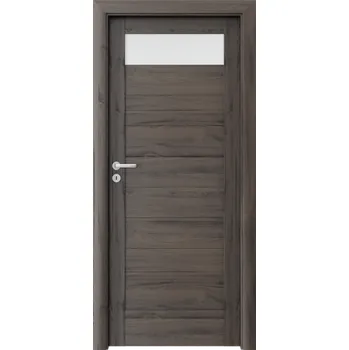 Interiérové dveře Porta Doors Interiérové dveře se zárubněmi Verte Home C1 Dekor: dub tmavý, Šířka - orientace: 80 cm - pravé