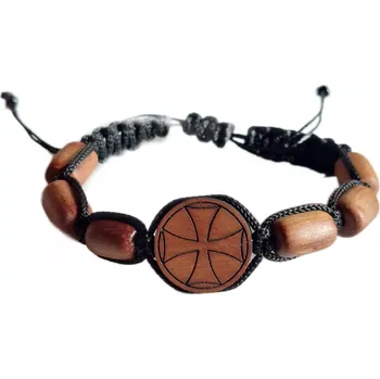 Náramek Řecký Náramek s Dřevěným Křížkem