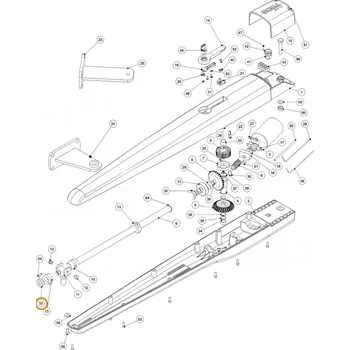 Pohon brány Nice PMCU14A.4630 ložisko vodícího šroubu TOONA7024
