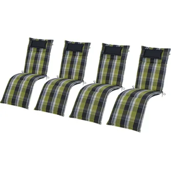 Nábytek LIVARNO home Sada potahů na křeslo Toronto, 167 x 50 x 7,5 cm, 4dílná, zelená