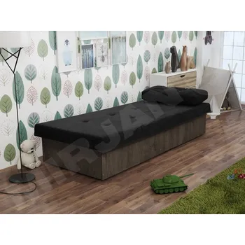 Postel Jednolůžková postel Nikroguta, Úložný prostor: s úložným prostorem, Barva: jasan tmavý, Potah: Suedine 24 MIRJAN 5903211098482