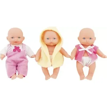 Panenka Miminko panenka pevné tělo plast 12cm 3druhy 9ks