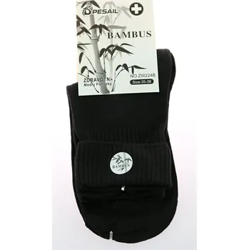 Dámské ponožky PESAIL Dámské zdravotní bambusové ponožky černé Velikost: 35 - 38