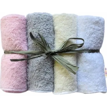 Kojenecký body Sada froté žínek Baby Nellys ®, chlapecký motiv, 4 ks, modrá