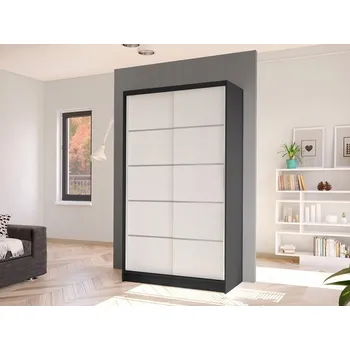 Šatní skříň Skříň Masero IV, Barva: černá / bílá MIRJAN 5903211127786