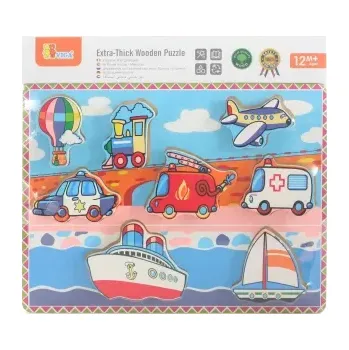 Hračka pro nejmenší Viga Dřevěná vkládačka extra silná - doprava