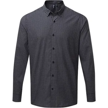 Premier Workwear Pánská košile s dlouhým rukávem PR252 Steel-Black S