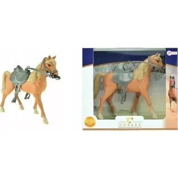 Figurka Kůň se sedlem 20 cm v krabici