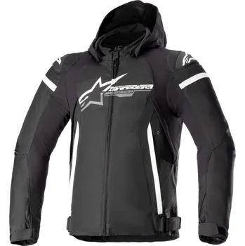 Moto bunda Bunda ZACA WATERPROOF, ALPINESTARS (černá/bílá) 2026 (Velikost: L)