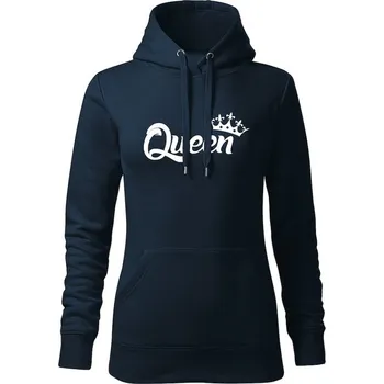 Dámská mikina DRAGOWA dámská mikina s kapucí queen, tmavě modrá 320g/m2