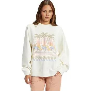 Dámská mikina Roxy dámská mikina Lineup Oversized Crew Egret | Bílá | Velikost M