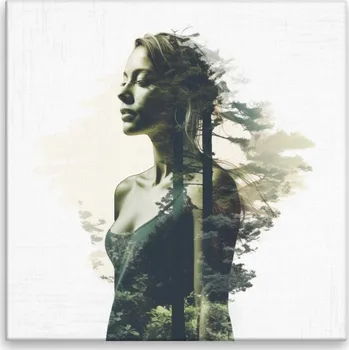 Obraz Obraz na plátně - Žena v přírodě - 40x40 cm - CZ výroba