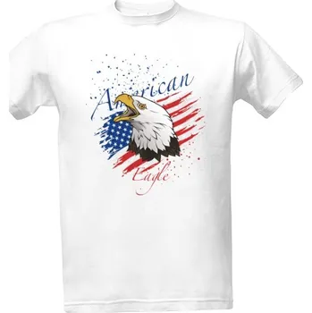 Pánská móda Tričko s potiskem Americký orel bělohlavý s vlajkou pánské