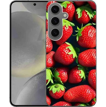Pouzdro na mobilní telefon Gelový kryt mmCase na Samsung Galaxy S24 - jahody