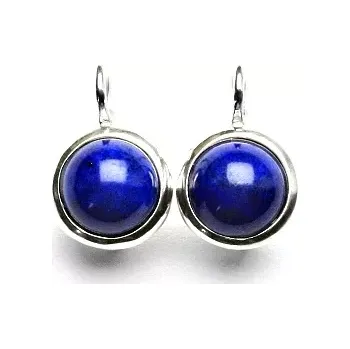 Náušnice Stříbrné náušnice, přírodní kámen lapis lazuli - NK 1503 (lapis 8 mm)