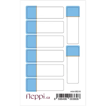 samolepka Fleppi Samolepky Box | výběr barev Barva samolepek: pastelově modrá