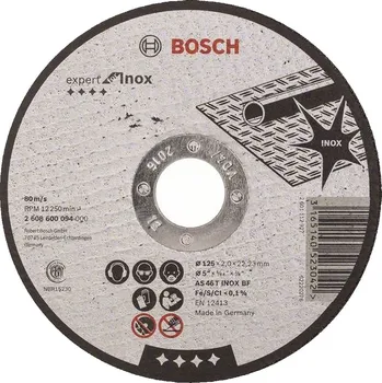 Pilový kotouč BOSCH Dělicí kotouč rovný Expert for Inox, 125 x 22,23 x 2,0 mm 2608600094 free_store_pickup
