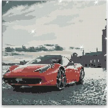 Diamantové malování Diamantové malování - Porsche - 40x40 cm, plátno vypnuté na rám - CZ výroba