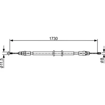 Lanko parkovací brzdy Tažné lanko, parkovací brzda BOSCH 1 987 482 549