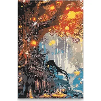 Diamantové malování Diamantové malování - Strom věčnosti - 40x60 cm, bez dřevěného rámu - CZ výroba