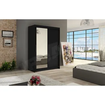 Šatní skříň Skříň Miami VI, Barva: černá, Osvětlení: bez osvětlení MIRJAN 5902928877878