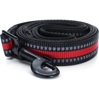Vodítko pro psa Vsepropejska Bando reflexní vodítko pro psa | 125 cm Barva: Červená, Šířka vodítka: 2 cm