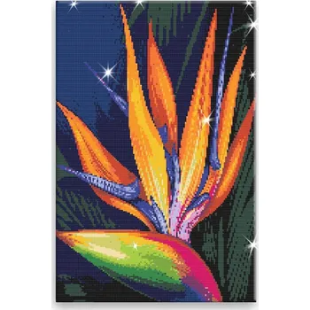 Diamantové malování Diamantové malování - Ohnivá rostlina - 40x60 cm, bez dřevěného rámu - CZ výroba