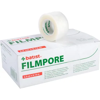 Náplast Náplast z transparentní fólie FILMPORE 2,5cm x 9,15m Počet kusů v balení: 1 ks