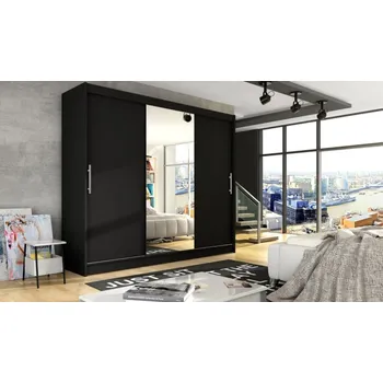 Nábytek Skříň Dasto I, Barva: černá, Osvětlení: bez osvětlení MIRJAN 5903211233197