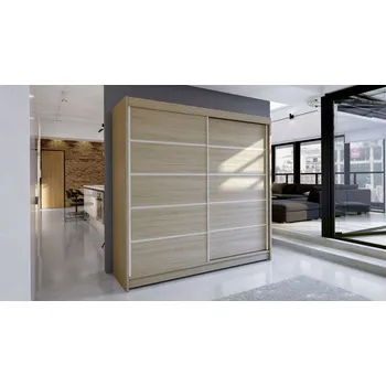 Šatní skříň Posuvná skříň Bar IV, Barva: sonoma, Osvětlení: bez osvětlení MIRJAN 5902928724042