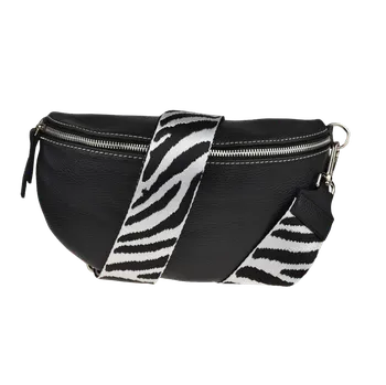 Kabelka NovaKabelka.cz Kožená italská crossbody kabelka Reni Grande Nera s přídavným popruhem XIV