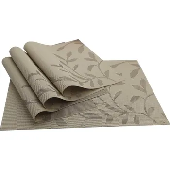 prostírání Prostírání pletené PVC 1 kus - listy - béžová